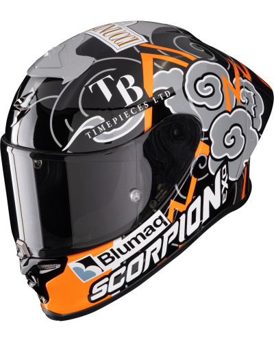 Casque Integral Moto SCORPION EXO EXO-R1 evo FIM réplica Aro noir-orange