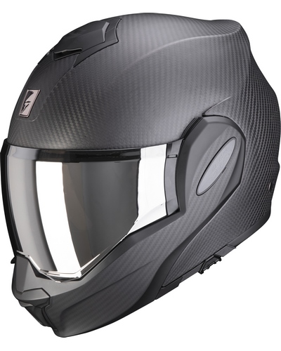 Casque Modulable Moto SCORPION EXO Exo-Tech Evo Carbon Solid noir mat