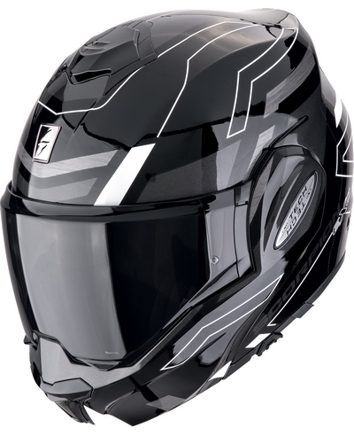 Casque Modulable Moto SCORPION EXO Exo-Tech Evo Conquer noir-blanc