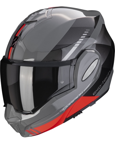 Casque Modulable Moto SCORPION EXO Exo-Tech Evo Genre gris-rouge