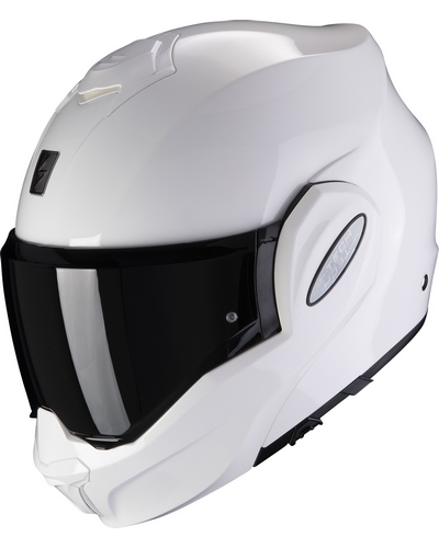 Casque Modulable Moto SCORPION EXO Exo-Tech Evo Solid blanc