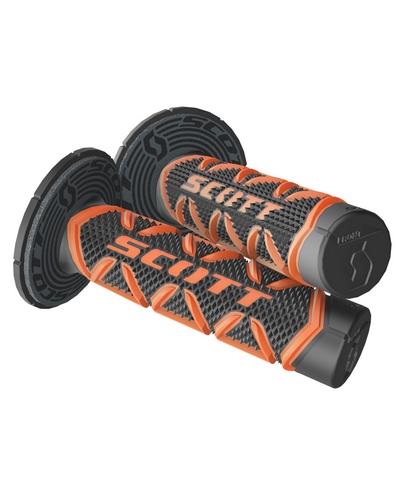 Poignée Scooter Cross / Tout Terrain SCOTT Grip Scott Diamond+ Donut orange-noir