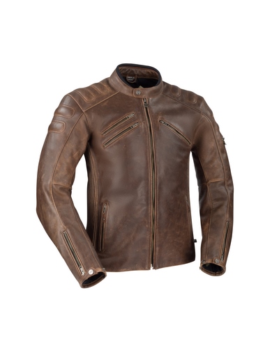 Blouson Cuir Moto SEGURA cuir Bongo étanche marron