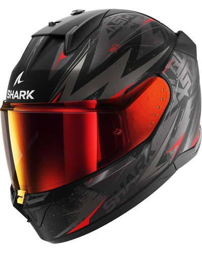 Casque Intégral Moto SHARK D-Skwal 3 Blast-R noir-rouge