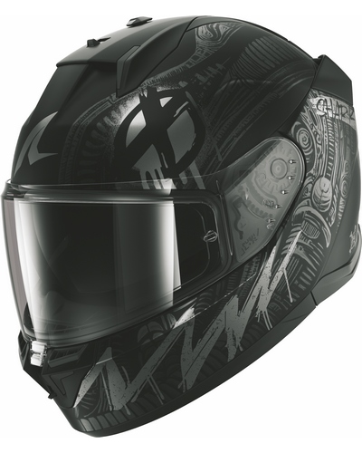 Casque Integral Moto SHARK D-Skwal 3 Shiever mat noir-gris