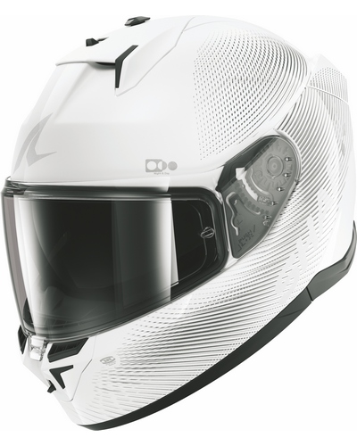 Casque Integral Moto SHARK D-Skwal 3 SP Lyne blanc-gris