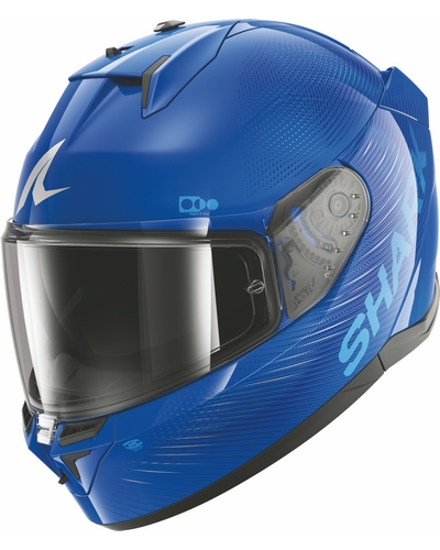 Casque Integral Moto SHARK D-Skwal 3 SP Lyne bleu-gris