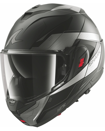 Casque Modulable Moto SHARK OXO Mekarium mat noir-gris