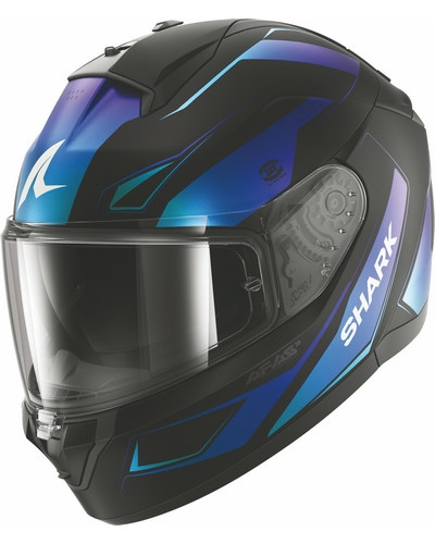 Casque Integral Moto SHARK Ridill 2 Mekarium mat noir-bleu Casque Integral Moto SHARK Ridill 2 Mekarium mat noir-bleu
