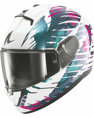 Casque Integral Moto SHARK Ridill 2 Retaia blanc-violet Casque Integral Moto SHARK Ridill 2 Retaia blanc-violet