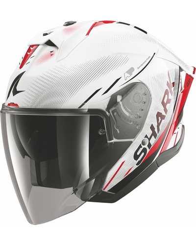 Casque Jet Moto SHARK Skwal Cup Speed-Tech blanc-rouge