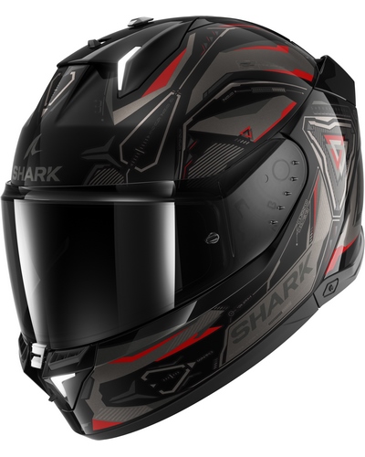 Casque Intégral Moto SHARK Skwal i3 LED Linik noir-rouge