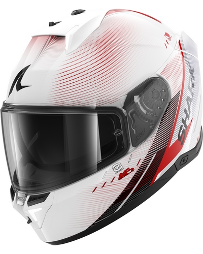 Casque Integral Moto SHARK Skwal i3 LED Speed-Tech blanc-rouge Casque Integral Moto SHARK Skwal i3 LED Speed-Tech blanc-rouge