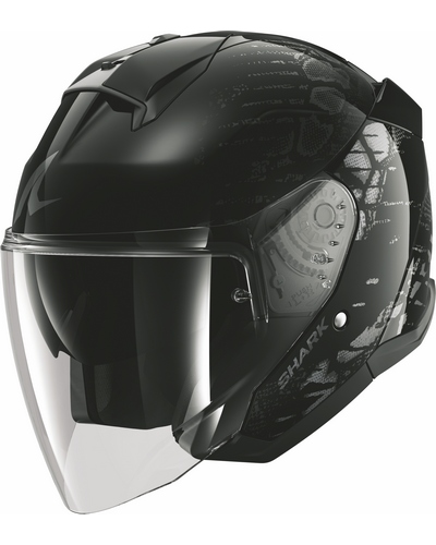 Casque Jet Moto SHARK Skwal jet Reptaia noir-anthracite