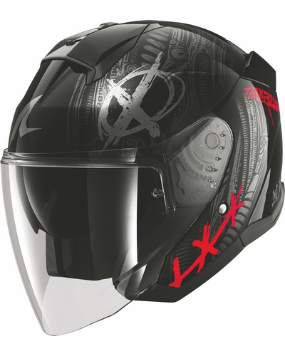Casque Jet Moto SHARK Skwal jet Shiever noir-rouge