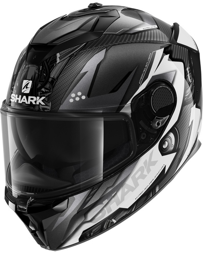 Casque Intégral Moto SHARK Spartan GT carbon Urikan noir-blanc