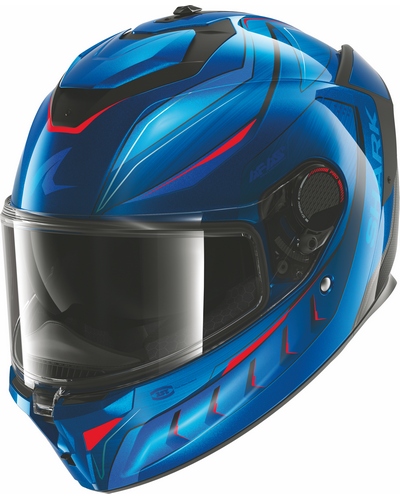 Casque Integral Moto SHARK Spartan GT pro C Mekarium bleu-orange