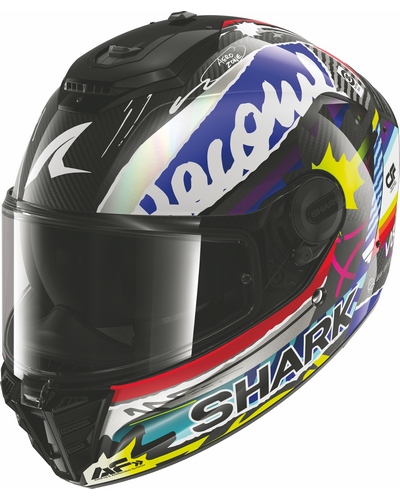 Casque Integral Moto SHARK Spartan RS carbon Streetrush bleu