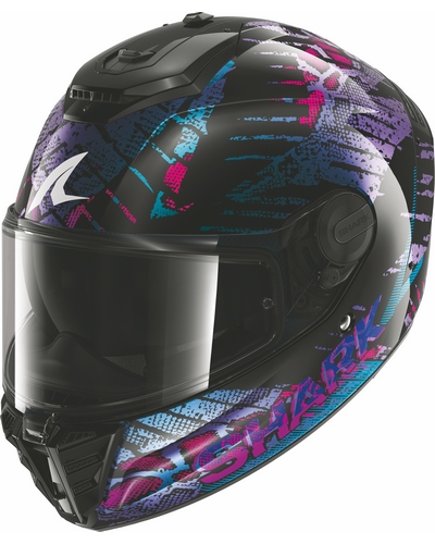Casque Integral Moto SHARK Spartan RS Reptaia noir-bleu