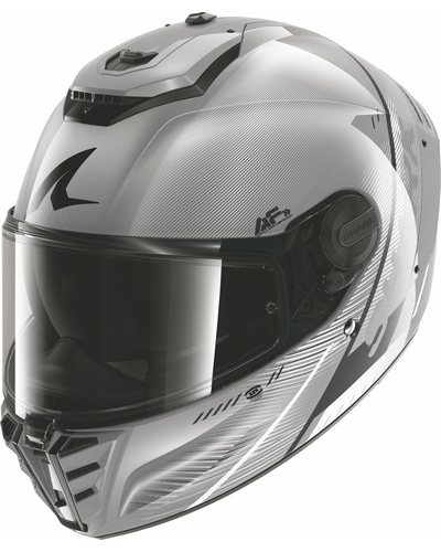 Casque Integral Moto SHARK Spartan RS Speed-Tech blanc-gris