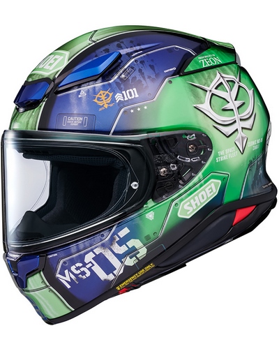 Casque Integral Moto SHOEI NXR 2 Zaku II bleu-vert