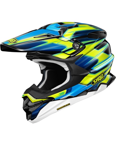 Casque Moto Cross SHOEI VFX-WR 06 Sparkle bleu-jaune
