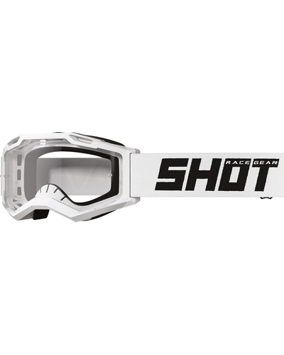 Masque Moto Cross SHOT Assault  2.0 Solid blanc