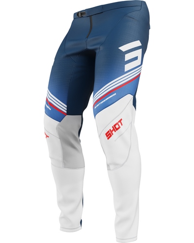 Pantalon Moto Cross SHOT Contact Linear bleu-rouge