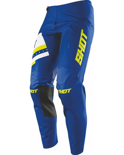 Pantalon Moto Cross SHOT Contact Shining bleu-jaune