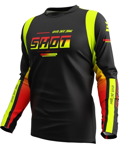 Maillot Moto Cross SHOT Devo Block jaune