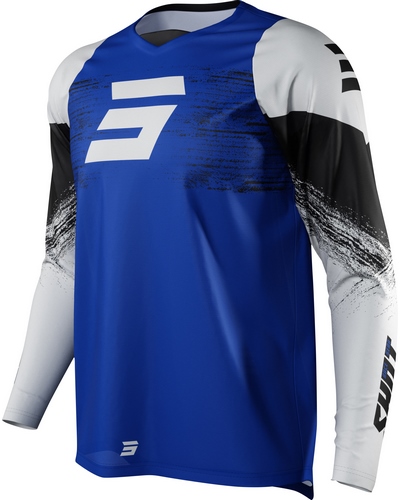 Maillot Moto Cross SHOT Devo Burst bleu