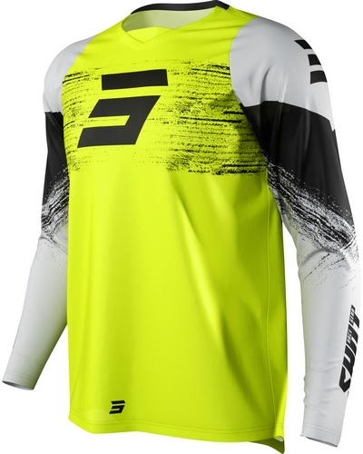 Maillot Moto Cross SHOT Devo Burst jaune