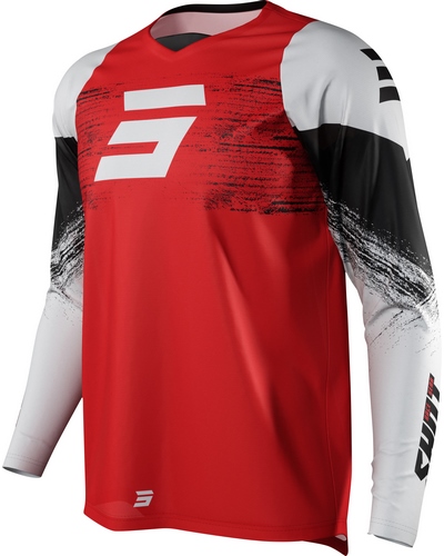 Maillot Moto Cross SHOT Devo Burst rouge