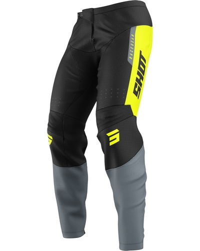 Pantalon Moto Cross SHOT Devo League noir-jaune fluo