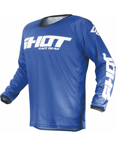 Maillot Moto Cross SHOT Devo Raw bleu