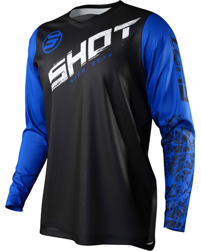 Maillot Moto Cross SHOT Devo Slam kid bleu