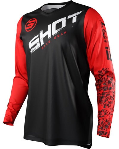 Maillot Moto Cross SHOT Devo Slam kid rouge