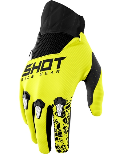 Gants Moto Cross SHOT Devo Storm kid noir-jaune