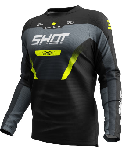 Maillot Moto Cross SHOT Devo Struck gris