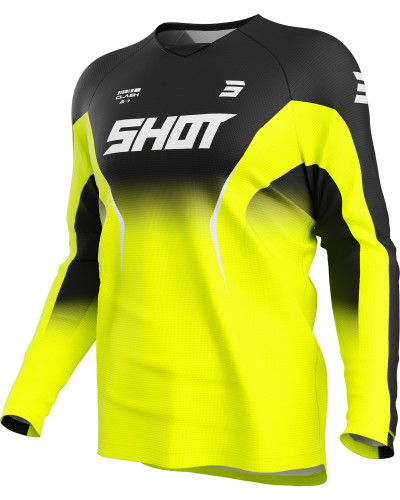 Maillot Moto Cross SHOT Draw Clash jaune