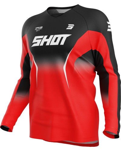 Maillot Moto Cross SHOT Draw Clash rouge