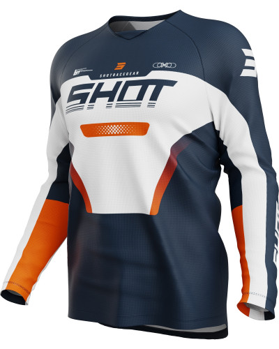 Maillot Moto Cross SHOT Draw kid Struck bleu-orange