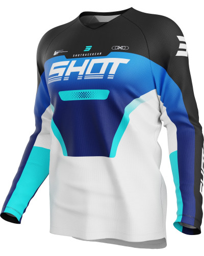 Maillot Moto Cross SHOT Draw kid Struck bleu