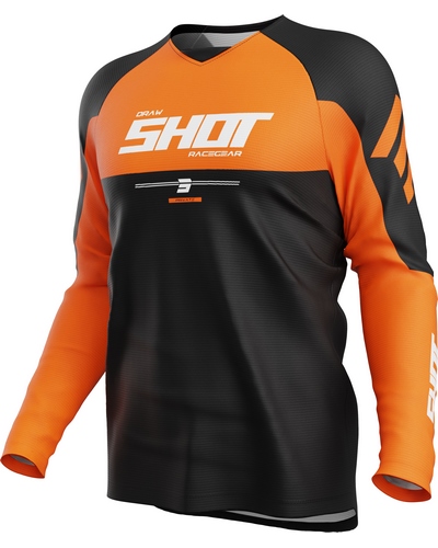 Maillot Moto Cross SHOT Draw Private orange