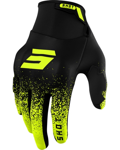 Gants Moto Cross SHOT Drift Edge CE noir-jaune