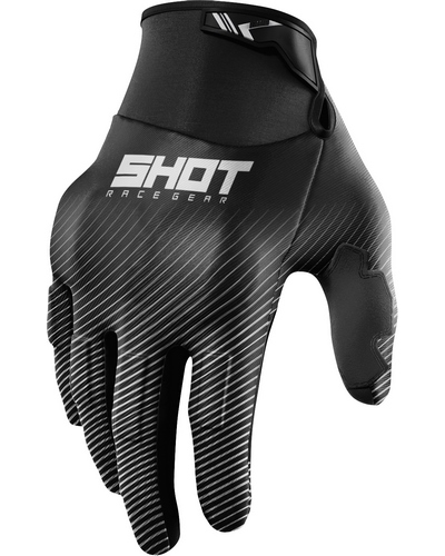 Gants Moto Cross SHOT Drift Rim CE noir-blanc