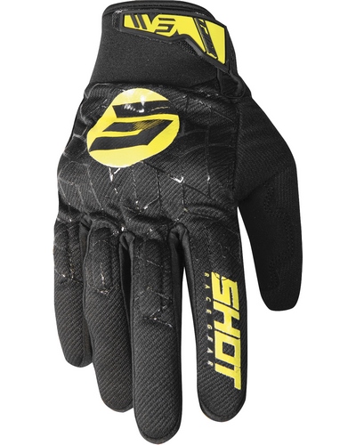 Gants Moto Cross SHOT Drift Spider CE jaune