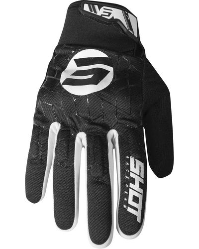 Gants Moto Cross SHOT Drift Spider CE noir-blanc