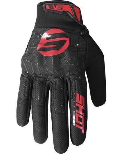 Gants Moto Cross SHOT Drift Spider CE rouge