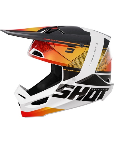 Casque Moto Cross SHOT Furious Electron orange